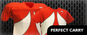 The XP performance-apparel line includes the Perfect Carry, Perfect QB, Perfect Handoff, Perfect Hands, Perfect Tackle, and Perfect Pass Rush/Release jerseys and compression tees.